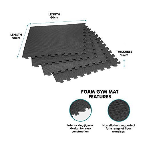 Gold Coast 4 Piece Gym Mats Set of High Density Interlocking EVA