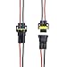 MUYI Fog Light Connector, 2 Sets H11 H9 H8 880 881 Adapter Female and Male Connector Pigtail Socket Wiring Harness for Headlight Fog Light