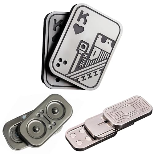 OBEST 3PCS Fidget Slider Toys, Stainless Steel Metal EDC Slider Toy for Stress and Anxiety Relief, Autism and ADHD Sensory Toys, Desk Office Adults Toys, 80738