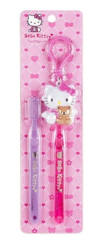 Hello Kitty Toothbrush Set W/cap: Pink