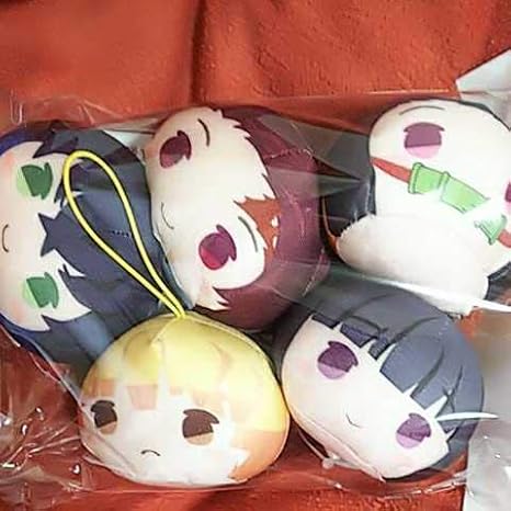 Amazon 鬼滅の刃 まるっこマスコット 全5種セット 炭治郎 禰豆子 善逸 伊之助 カナヲ ぬいぐるみ おまんじゅう グッズ ぬいぐるみ ホビー