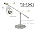 Turcom LED Desk Lamp, Energy-Efficient, Non-Flickering for Reading, Adjustable Neck, Touch-Sensitive Control Panel, 450 Lumen,Silver