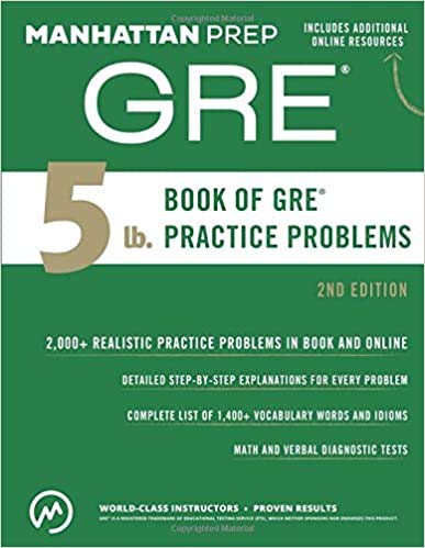 5 LB. BOOK OF GRE PRACTICE PROBLEMS
