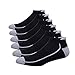 Shinno Mens Athletic Ankle Socks Low Cut Cushioned Mesh Breathable Sports Tab Socks（6 Pack）