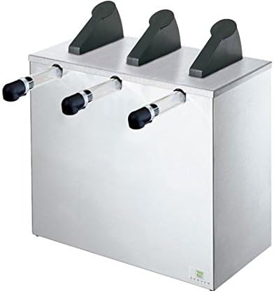 Server Products SE-3-07040 Express Pouched Condiment Station, 3 Pumps and Countertop Base, 1-1/2 gal Capacity Each, Steel