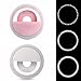 DOGOO 36 LED Clip-on Rechargable Selfie Ring Light Supplementary Lighting for Night or Darkness with 3 Level Brightness, for iPhone Samsung HTC and Other Smartphone(pink)