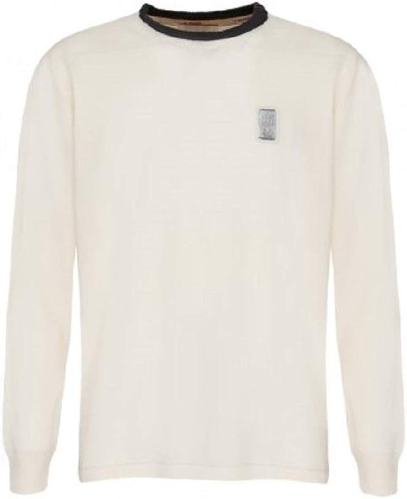 mens cream crew neck sweater