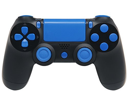 Ps4 Black with Blue Rapid Fire Modded Controller 35 mods COD BO3, Advanced Warfare, Destiny, Ghosts Rapid Fire QUICKSCOPE, JITTER, DROP SHOT, AUTO AIM ZOMBIE