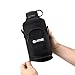 45 Degree Latitude Beer Growler 64oz Protective Carrier Tote Black Nylon & Neoprene Sleeve with Shoulder Strap (Bottle Sold Separately) Fits