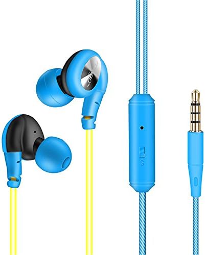 YIFAFESU In-Ear Earbuds Sweatproof Sport Earbuds headset Earphones Noise Isolating headphone earbuds with microphone (S800-blue)