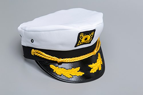 Jacobson Hat Company Men's Adult Yacht Cap, White, One Size