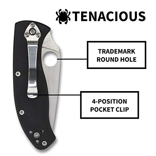 Spyderco Tenacious Folding Utility Pocket Knife with 3.39" Stainless