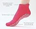 Live Happy Be Healthy Non-Slip Socks Yoga Barre Pilates Hospital Maternity Sock w/Grips for Women Men 2-Pairs Black (Pink 1 Pack)