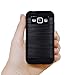 J1 Case 4.3inch (2015),Kmall [Metal Brushed Texture] Hybrid Dual Layer Full-Body Shockproof Protective Cover Skin Shell for Samsung Galaxy J1 J100H / J100VZ (Black)