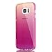 AIIYG DS(TM) Samsung Galaxy S7 Edge, G9350 Gradient Color Mirror Soft TPU Case with Shockproof PC Bumper for S7 Edge (Rose)
