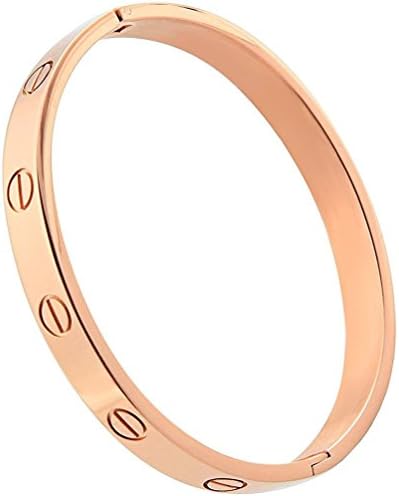 VossWang Women's Stainless Steel Love Bangle Bracelet