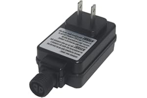 DIRDUAID LED Transformer 12V 2000mA LED Controller Class 2 Power Supply, IP44 Low Voltage Transformer US Plug for Christmas LED Light, Holiday Inflatable(+/- Pin Connector)