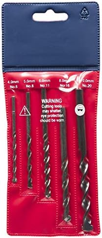 UK Drills Masonry Drill Bit Set 5 from 4mm to 10mm for Stone Concrete Brick Drilling