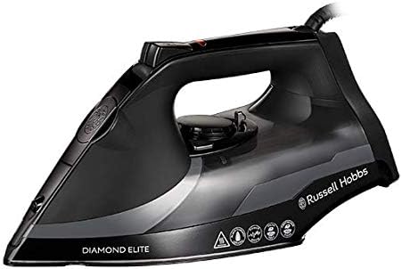 Russell Hobbs Diamond Elite Steam Iron, Black Diamond soleplate, 220g Steam Shot, 50g Continuous steam, 350ml Water Tank