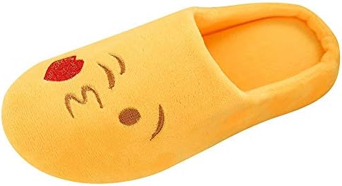 OHQ Women Men Warm Soft Emoji Slipper Indoors Anti-Slip Winter House Washable Indoor Shoes