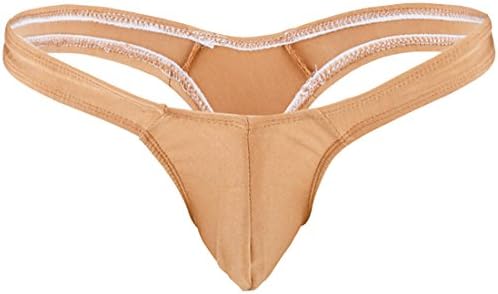 FFESHOW Men's Smooth Bikini Thongs G String Bulge Pouch Underwear Swimwear