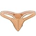 FFESHOW Men's Smooth Bikini Pouch Underwear G String Thongs (Khaki)