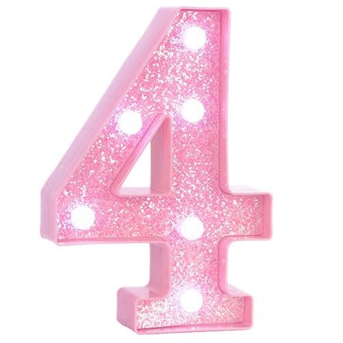 EUFONY Pink Light Up Marquee Numbers
