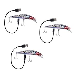 Led Rechargeable Tics Poisson Usb Lure Électrique Appât, La Vie Comme Vibrer Leurre Triple Appâter De Pêche…