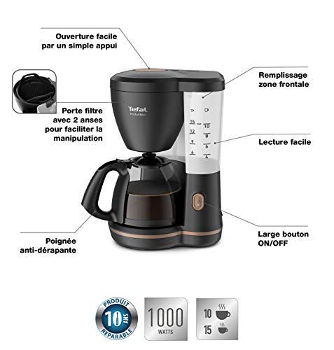Filterkaffeemaschine inklusive Tefal, eine Kaffeemaschine extrem einfach zu bedienen, geeignet für Rechts- und… – Bild 3