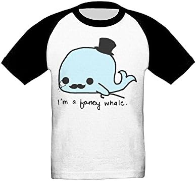 Saroyo I'm A Fancy Whale Baby Raglan T-Shirts 100% Cotton Baseball Short Sleeve Tee 3 Toddler