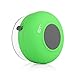 GJT®Wireless Bluetooth Waterproof Shower Speaker: 3.0 Speaker, Mini Water Resistant Wireless Shower Speaker, Handsfree Portable Speakerphone with Built-in Mic, 6hrs of playtime, Control Buttons and Dedicated Suction Cup for Showers, Bathroom, Pool, Boat, Car, Beach, & Outdoor Use(Green)