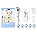 NEWFIAR X6 Blackhead Remover, Portable Blackheads Removal Tool, Comedo Suction, Pore and Blackhead Vacuum for Skin Care, Blu-ray Design and 5 Interchangeable Heads, USB Charging (Color: White)