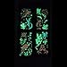 Premium Glow in the Dark Tattoos Glowing Temporary Tattoo Shimmer Gold Temporary Fake Jewelry Fluorescent Tattoos 4 Sheets
