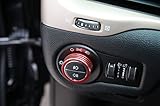 Moonet Headlight Switch Knob Decorative Cover Trim for 2014-2016 Jeep Cherokee Red