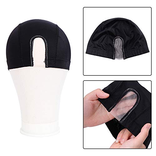 image for fani Spandex Mesh Dome Wig Caps for Making Wigs U part Black Weaving W