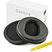 Geekria QuickFit Protein Leather Replacement Ear Pads for DENON AH-D2000, D5000, D5200, D7000, D7200, D9200 Headphones Ear Cushions, Repair Parts (Black)