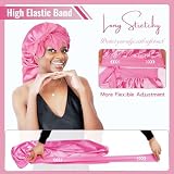 BONNET QUEEN Silk Bonnet for Sleeping Long Hair & Braids Pink view 7