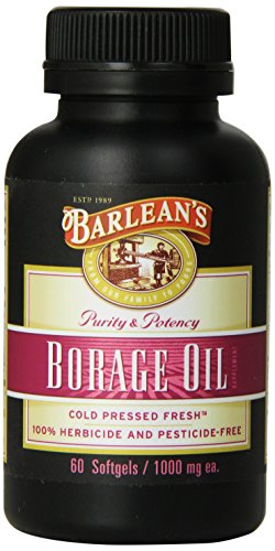 Barlean s organic oils borage oil, 1000 mg. 60 count, bottle