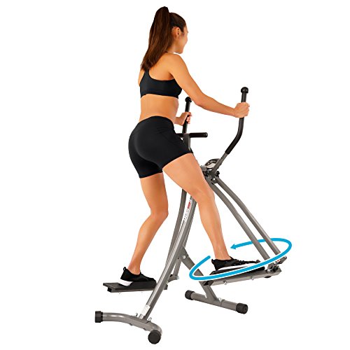 EFITMENT Air Walker Glider Elliptical Machine with Side Sway Action & 360 Motion for Exercise and Fitness