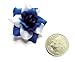 (24) Silk Two-tone Blue Roses Flower Head - 1.75