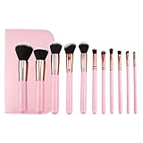 SIXPLUS Makeup Brush Set 11Pcs Soft Synthetic Makeup Brushes (pink)