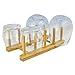 Eco Friendly Bamboo Wood Plates/Pots/Pans/Cups Dish Drying Rack Drainer Storage Organizer - MyGift