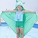 Baby Hooded Toddler Towel with Bear Ear- Soft and Thick 100% Cotton Bath Set for Kids Girls Boys Infant and Toddler, Good Choice (Green)