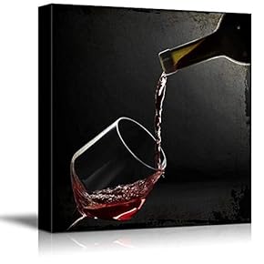 Square Canvas Wall Art - Pouring Wine into Glass - Giclee Print Gallery Wrap Modern Home Art Ready to Hang - 12x12 inches