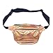 CHAOM Women Laser Waist Bag Waterproof Shiny Neon Fanny Bag Bum Bag Beach Purse (Champagne Gold)
