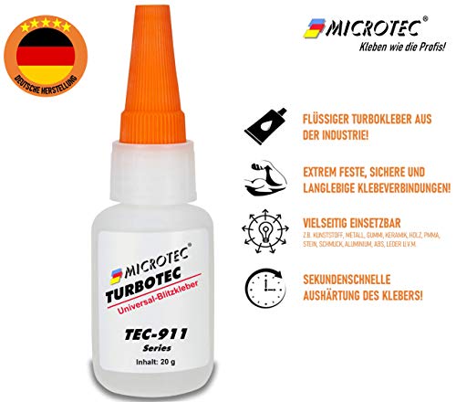 Microtec® Turbotec-911 Universal Sekundenkleber | 20g | der Alleskönner unter den Klebern | für den Haushalt | Extra… – Bild 3