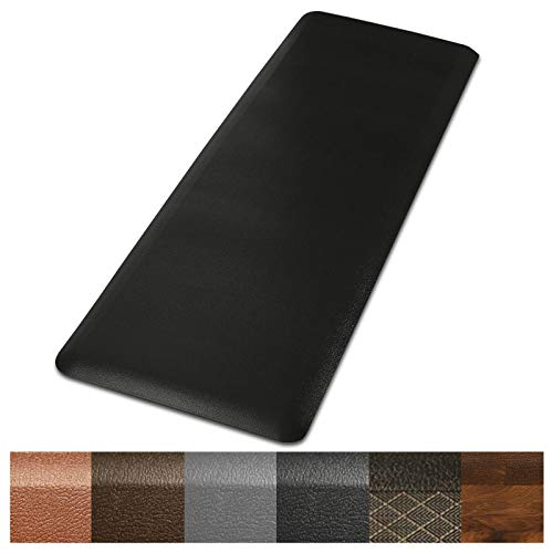 Kitchen Mat | Anti Fatigue Mat, 3/4 Thick | Ergonomically Engineered, Non-Slip, Waterproof | 20"x72" - Black