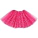 Jastore® Girls Layered Stars Sequins Tutu Skirt Princess Ballet Dance Dress (Rose)