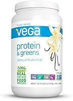 Vega Protein & Greens, Plant Protein Shake, Vanilla, 1.67 lb, 25 Servings