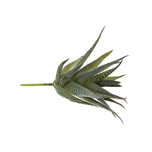 Goodma 3 Pieces Realistic Artificial Aloe Faux Succulent Textured Spiky Green Haworthia Cactus Plants Unpotted (Deep Green) - Thumbnail 3
